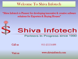 Software for exporter companies