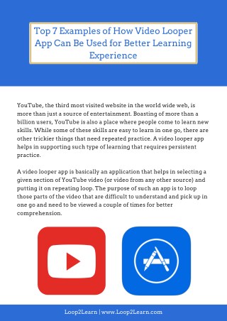 Top 7 Examples of How Video Looper App Can Be Used for Better Learning Experience