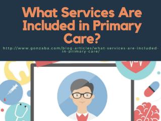What Services Are Included in Primary Care?