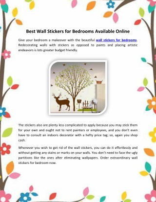 Best Wall Stickers for Bedrooms Available Online