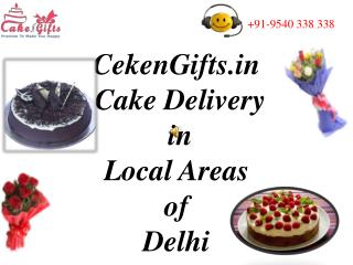Online Cake Delivery in Delhi's Local areas