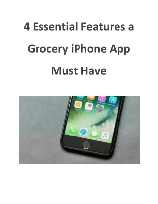 4 Essential Features a Grocery iPhone App Must Have