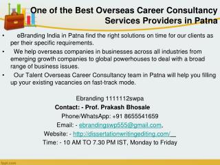 Best Overseas Career Consultancy Services Providers in Patna
