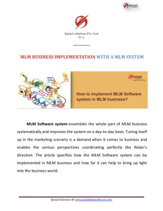 MLM BUSINESS IMPLEMENTATION WITH A MLM SYSTEM