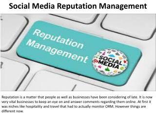 Social Media Reputation Management