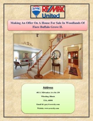 Making An Offer On A House For Sale In Woodlands Of Fiore Buffalo Grove IL
