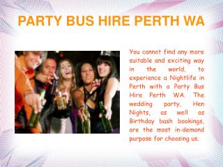 Party Bus Hire Perth WA