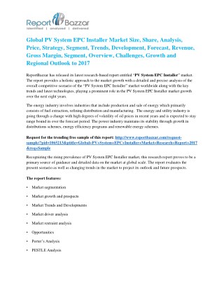 PV System EPC Installer Market to Record Ascending Growth by 2017