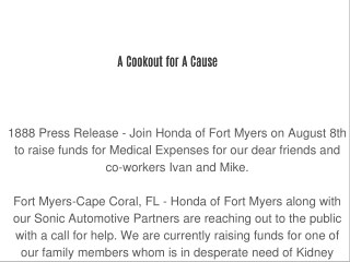A Cookout for A Cause