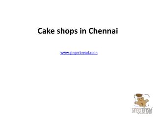 Best Cake Shops in Chennai