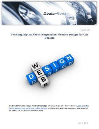 Tackling Myths About Responsive Website Design for Car Dealers