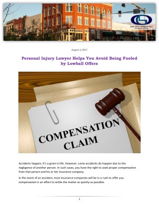 Personal Injury Lawyer Helps You Avoid Being Fooled by Lowball Offers
