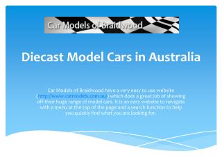 Diecast model cars in Australia