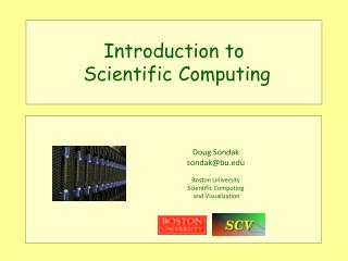 Introduction to Scientific Computing