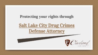 Salt Lake City Drug Crimes Defense Attorney