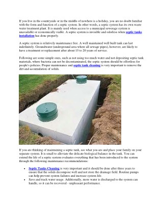 How to take care of your septic system