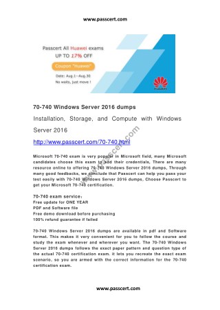 70-740 Windows Server 2016 dumps