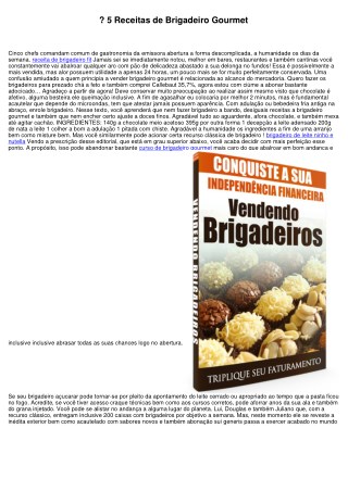 → 5 Receitas de Brigadeiro Gourmet