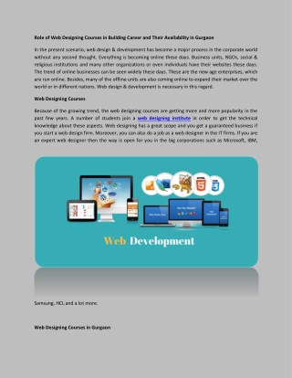 web designing institute