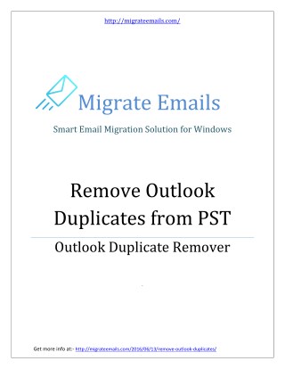 Outlook Duplicate Remover Tool