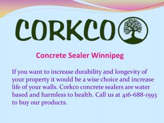 Concrete Sealer Winnipeg