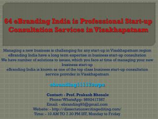 64 eBranding India is Professional Start-up Consultation Services in Visakhapatnam