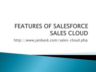 Features of Salesforce Sales Cloud