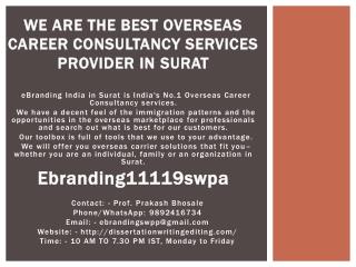 We Are the Best Overseas Career Consultancy Services Provider in Surat