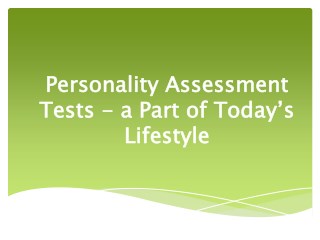 Personality Assessment Test