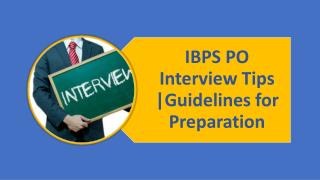 IBPS PO Interview Tips | Guidelines for Preparation