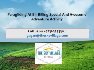 Paragliding at Bir Billing Special and Awesome Adventure Activity