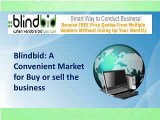 The smart business quotes offer by blindbid