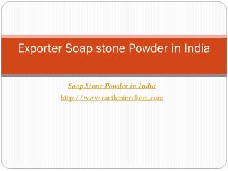 Exporter Soap stone Powder in India