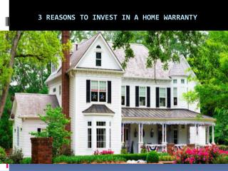 3 Reasons To Invest In A Home Warranty
