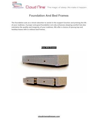 Get Foundation and Bed Frames -Cloud Nine
