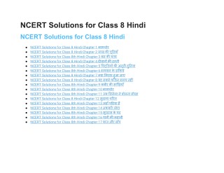 NCERT Solutions for Class 8 Hindi