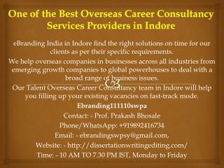 One of the Best Overseas Career Consultancy Services Providers in Indore