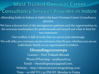 Most Trusted Overseas Career Consultancy Services Provider in Indore