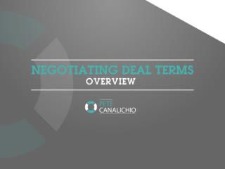 Negotiating License Deal Terms - Overview