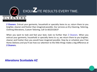 Clothing Alterations Scottsdale AZ