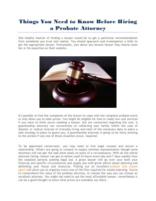 how to find a probate attorney