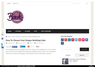 Design Your Unique Wedding Cake With Awesome Flavor And Theme