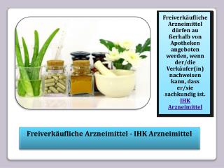 Freiverkäufliche Arzneimittel - IHK Arzneimittel