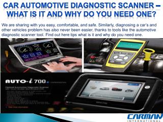Car Automotive Diagnostic Scanner – What Is It and Why Do You Need One?