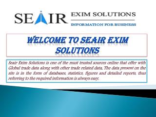 Find Right information about Global Export Import Data with SeAir