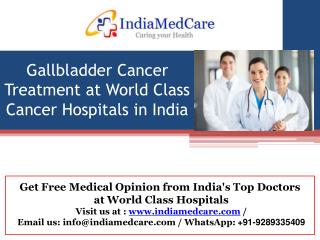 Gallbladder Cancer Treatment in India