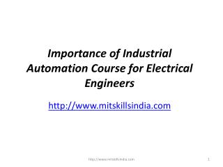 Importance of Industrial Automation Course for Electrical Engineers | Post Graduate course in Industrial Automation & C