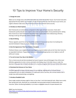 Tips to Improve Your Home’s Security