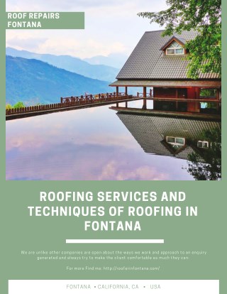 Roof repair specialist Fontana
