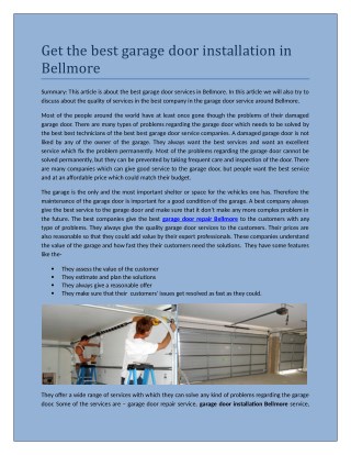 Get the best garage door installation in Bellmore